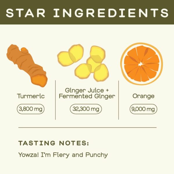 Paquete doble Greenhouse Juice shot con jengibre y cúrcuma
