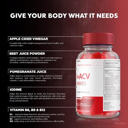 Gomitas sabor vinagre manzana MD+ ACV para metabolismo activo