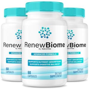 Frasco RenewBiome cápsulas para piel e intestino saludables