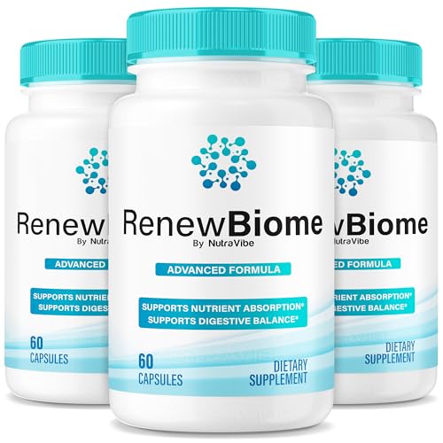 Frasco RenewBiome cápsulas para piel e intestino saludables