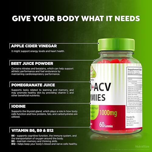 Detalle gomitas VibrantLife Keto ACV ingredientes naturales