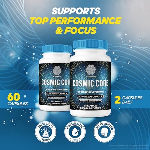 Paquete con cápsulas Cosmic Core enfoque y productividad