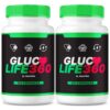 Paquete de dos frascos de Gluco Life 360 para apoyo cardiovascular