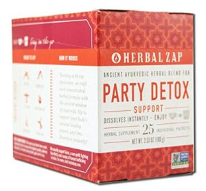 Herbal Zap Party Detox suplemento herbal Ayurvédico 25 sobres