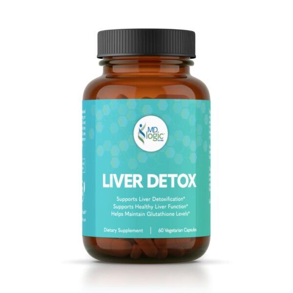 Frasco suplemento desintoxicación hígado MD Logic Health 30 días