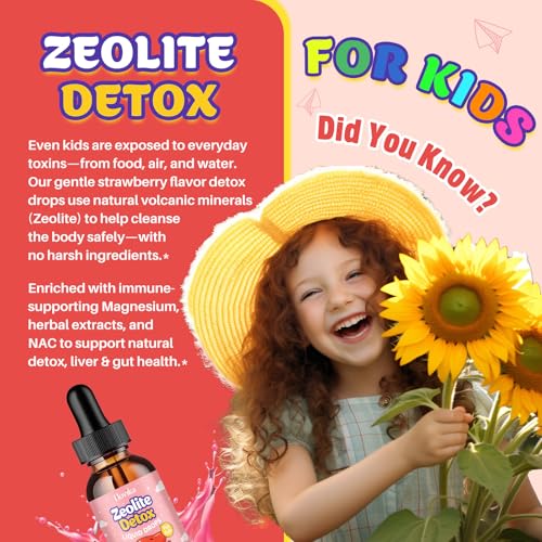 Detalle del envase Hovika Zeolite Detox para niños