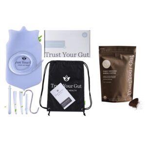 Kit detox enema Trust Your Gut con café orgánico y silicona libre de BPA