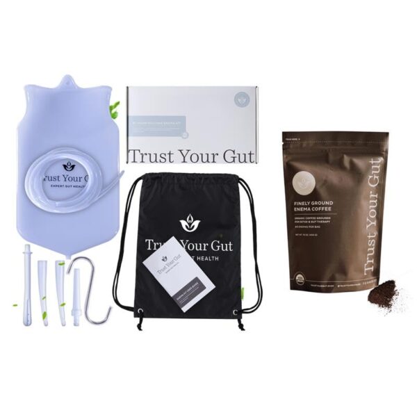 Kit detox enema Trust Your Gut con café orgánico y silicona libre de BPA