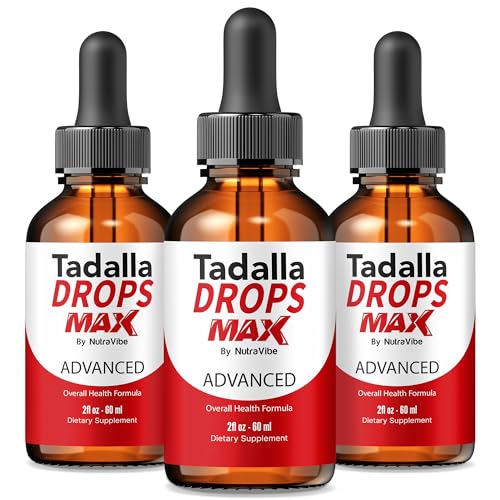 Frascos de NutraVibe Tadalla Drops Max líquido natural para energía