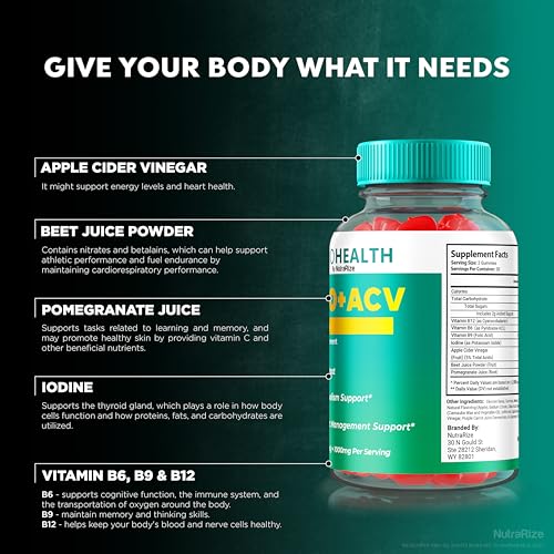 Detalle de gomitas KetoHealth ACV NutraRize