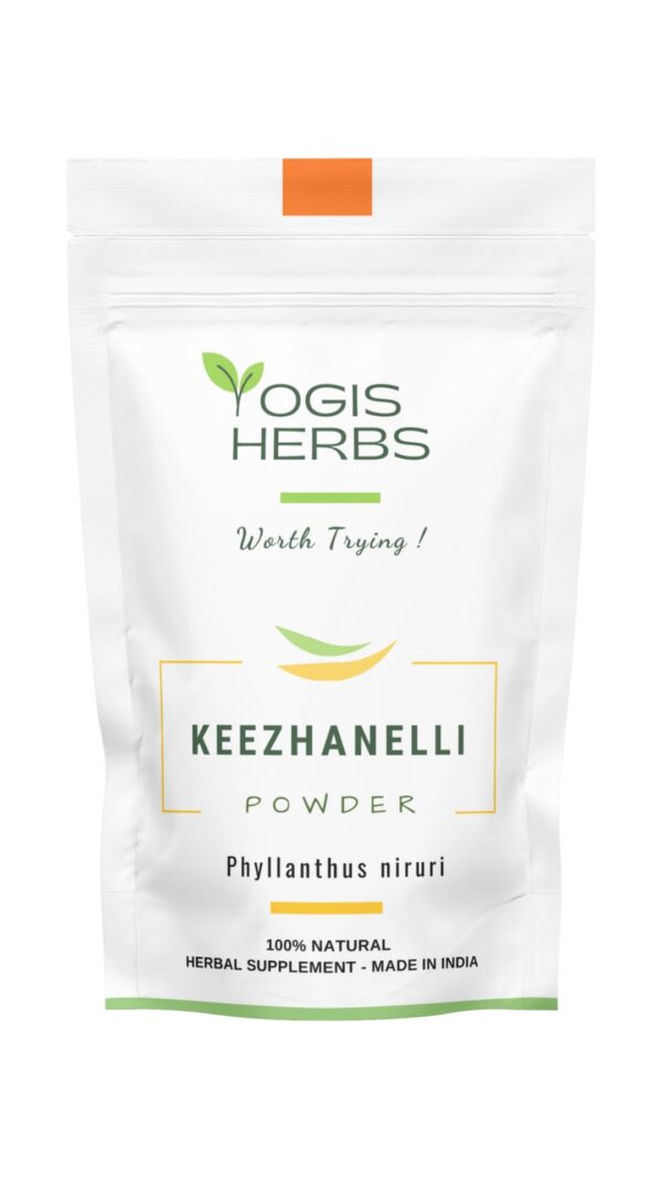 Frasco de polvo puro Keezhanelli Chanca Piedra YOGIS HERBS