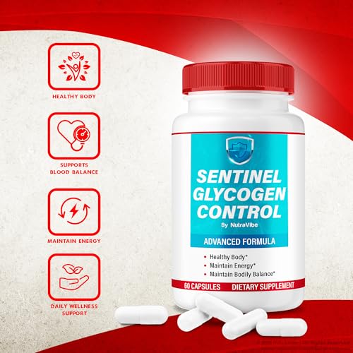 Suplemento NutraVibe Sentinel Glycogen Control para bienestar diario