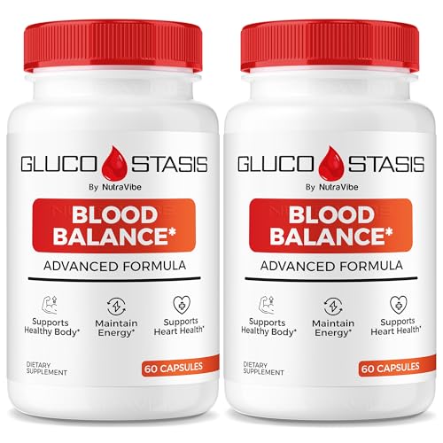 Frasco de cápsulas Gluco Stasis para equilibrio sanguíneo