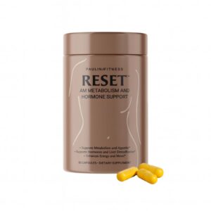 Frasco de Paulina FITNESS Reset AM cápsulas amarillas