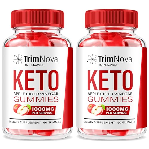 Empaque frontal de Gomitas TrimNova Keto ACV para bienestar corporal