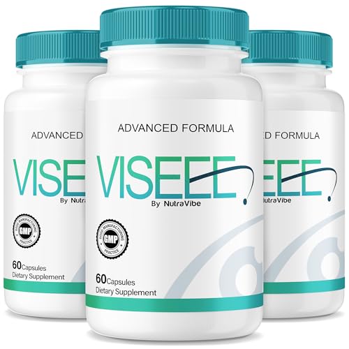 Frasco de cápsulas Viseee para soporte ocular con mezcla natural