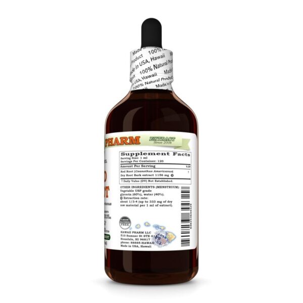 Extracto líquido Red Root Hawaii Pharm 4 fl oz para salud natural