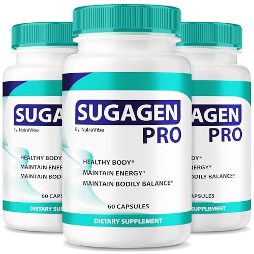 Paquete de 3 SugaGen Pro cápsulas naturales para circulación saludable