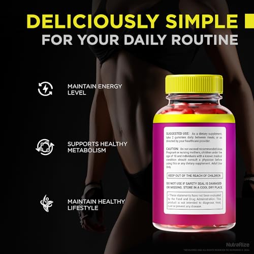 Detalle etiqueta gomitas NutraRize Baja Slim Keto ACV