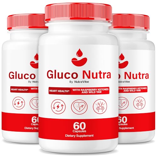 Paquete de píldoras Gluco Nutra para energía y salud