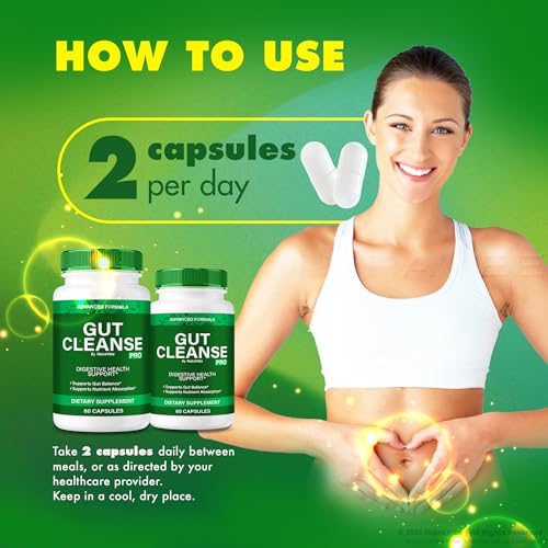 Cápsulas suaves para salud digestiva Gut Cleanse Pro NutraVibe doble