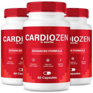 Frasco de cápsulas Cardiozen apoyo circulación y energía equilibrada