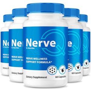 Frente del paquete de cápsulas Nerve Q para soporte nervioso