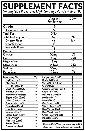 envase suplemento natural limpieza colon psyllium linaza
