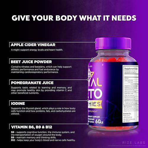 Detalle de gomitas Royal Keto 60 unidades