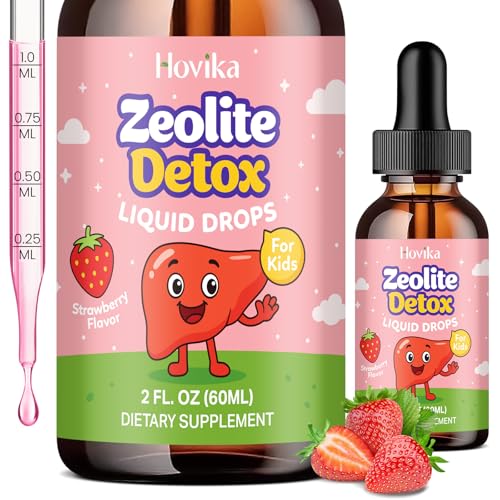 Frasco Hovika Zeolite Detox para niños sabor fresa 60ml