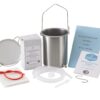 Kit enema de café PureLife con cubo acero inoxidable 2 Qt