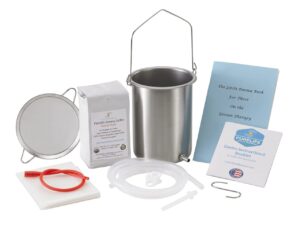 Kit enema de café PureLife con cubo acero inoxidable 2 Qt