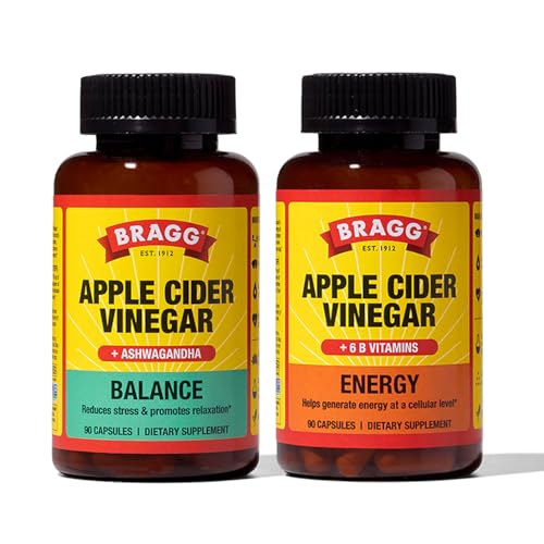 BRAGG cápsulas de vinagre de sidra de manzana con ashwagandha