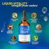 Frasco de Lean Drops con mezcla limpia para bienestar corporal