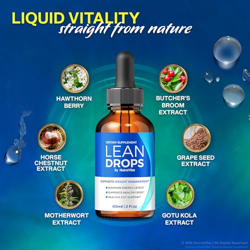 Frasco de Lean Drops con mezcla limpia para bienestar corporal