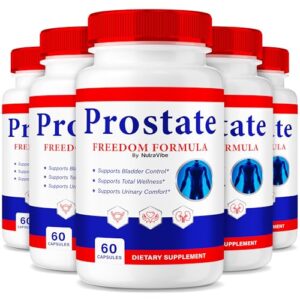 Paquete de 5 Fórmula Libertad Próstata NutraVibe 300 cápsulas