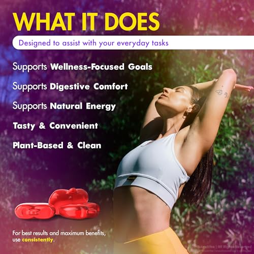 Gomitas rojas NutraVibe Rejuvora en mano