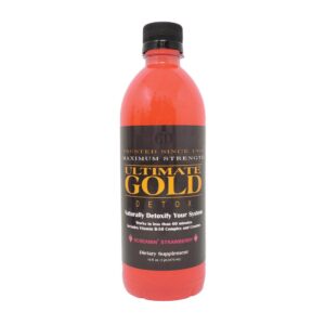 Ultimate Gold bebida detox 16oz sabor fresa gritona