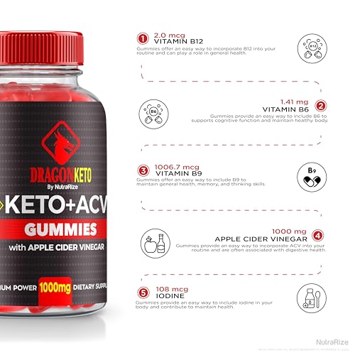 Frasco gomitas Dragon Keto ACV para control peso