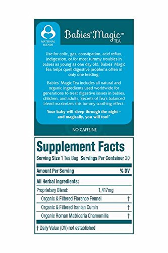 Té orgánico para bebés con reflujo ácido y gases