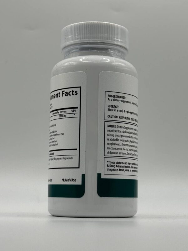 Version 1.0.0 Envase de NutraVibe Healthy Flow Cleanse lateral