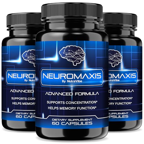 Frasco de 3 pack Neuromaxis suplemento de enfoque y energía