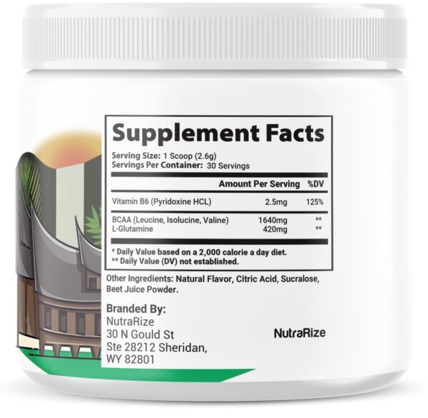 Etiqueta trasera tónico polvo Sumatra Slim NutraRize