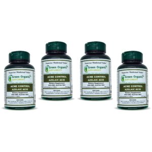 Suplementos orgánicos para acné con ácido azelaico en cápsulas vegetarianas