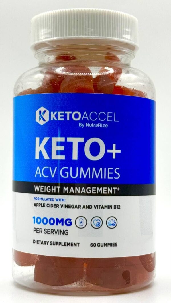 Gomitas Keto Accel ACV mostradas fuera del envase