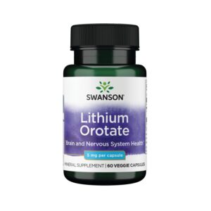 Swanson Orotato de Litio suplemento en envase