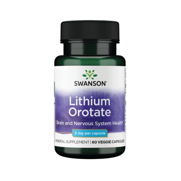 Swanson Orotato de Litio suplemento en envase