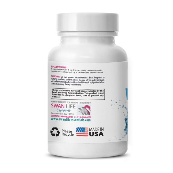 Etiqueta del producto Water Away con ingredientes naturales