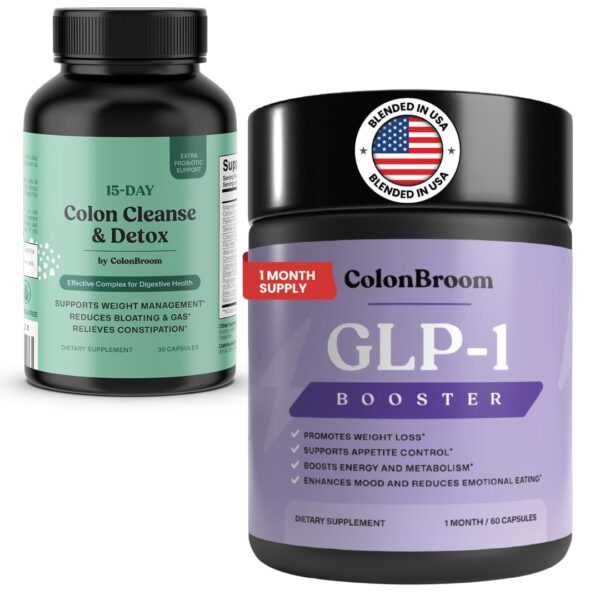 ColonBroom suplemento GLP-1 caja con cápsulas para control de peso