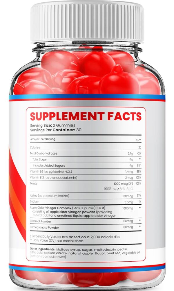 Suplemento Extra Keto ACV gomitas con fórmula extra fuerza natural